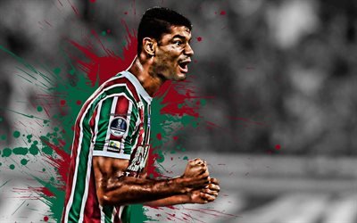 Welington Pereira Rodrigues, Gum, Fluminense, Brazilian football player, defender, captain, creative art, Brazil, Serie A