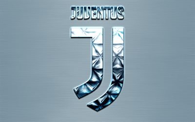 Juventus, İtalyan Futbol Kul&#252;b&#252;, yeni logo, yaratıcı cam doku, yeni amblemi, Torino, İtalya, Serie, kristal Bir logo, Komiser juve
