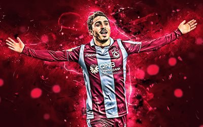 Abdulkadir Omur, l&#39;obiettivo, il Trabzonspor FC, bagno turco calciatori, centrocampista, calcio turchia Super Lig, Omur, arte astratta, calcio, luci al neon, Turchia