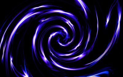 4k, violeta espiral de fundo, Arte 3D, a escurid&#227;o, violeta vortex, espiral texturas, criativo, violeta ondas de fundo, ondulado texturas, violeta fundos