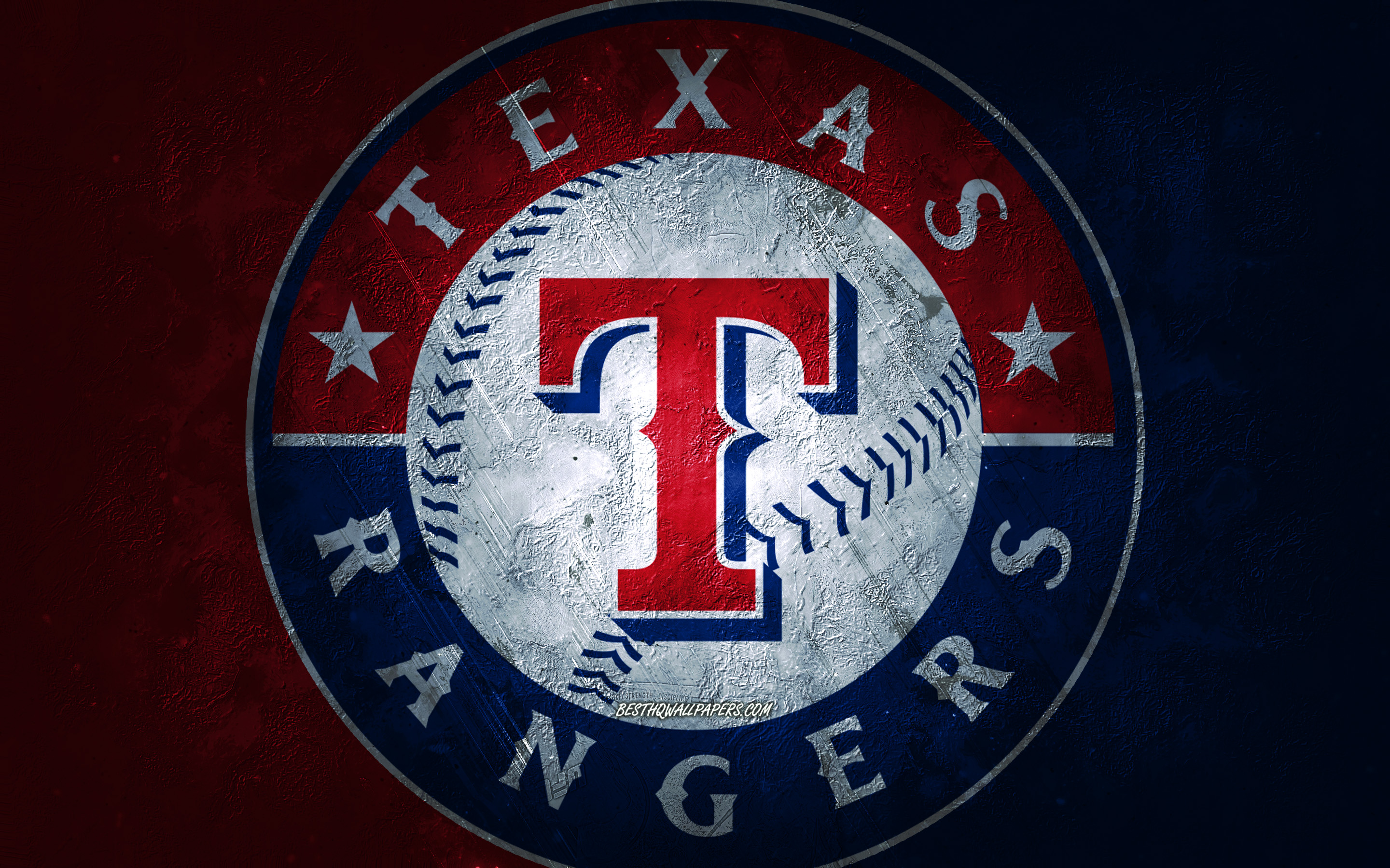 Download wallpapers Texas Rangers, American baseball team, blue red