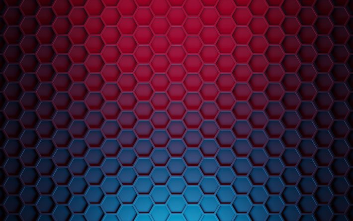 hexagons 3d texture, polygons texture, hexagons metal background, purple blue hexagons background, creative hexagons background, hexagons texture, polygons background