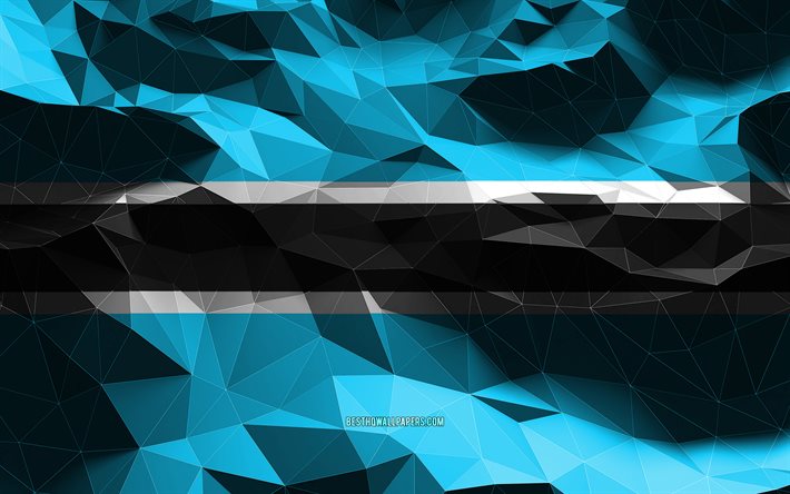 Herunterladen Hintergrundbild 4k Botswana Flagge Niedrige Polykunst Afrikanische Lander Nationale Symbole Flagge Von Botswana 3d Flaggen Botswana Afrika Botswana 3d Flagge Fur Desktop Kostenlos Hintergrundbilder Fur Ihren Desktop Kostenlos