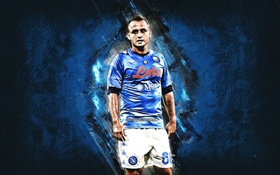 Stanislav Lobotka, Napoli, slovak footballer, midfielder, blue stone background, soccer, SSC Napoli