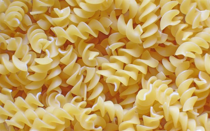 makaroner, 4k, makro, matstrukturer, pasta, bakgrund med makaroner