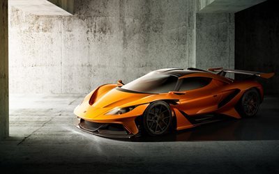 Apollo Arrow Concept, 2016, supercar, hypercar, orange Apollo