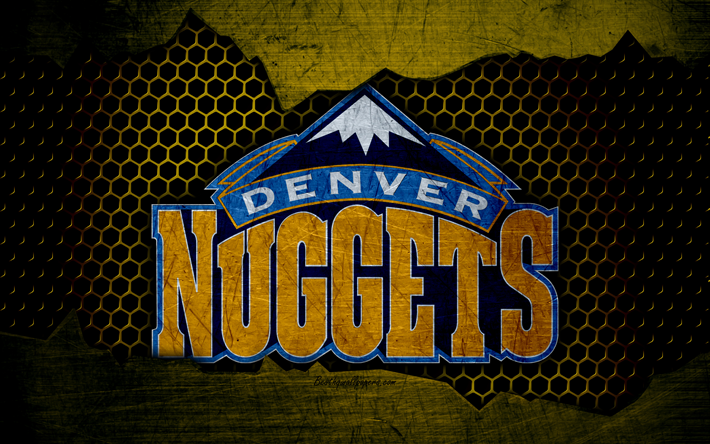 Download wallpapers Denver Nuggets, 4k, logo, NBA, basketball, Western ...