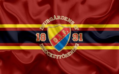 Djurgardens, Swedish hockey club, Swedish Hockey League, emblem, logo, SHL, hockey, Stockholm, Sweden
