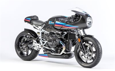 4k, BMW R9T Racer, motos sportives, en 2017, de v&#233;los, de nouveaux R9T Racer, motos allemandes, superbikes, BMW
