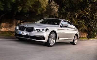 BMW 5, 2018, BMW 530e, iPerformance Explained, business class, new cars, silver new BMW 5, German cars, BMW