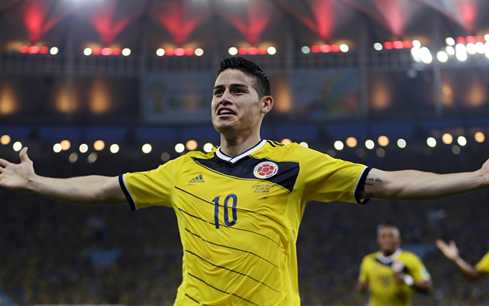 James Rodriguez, le soccer, le Colombien de l&#39;&#201;quipe Nationale, les stars du football, footballeurs