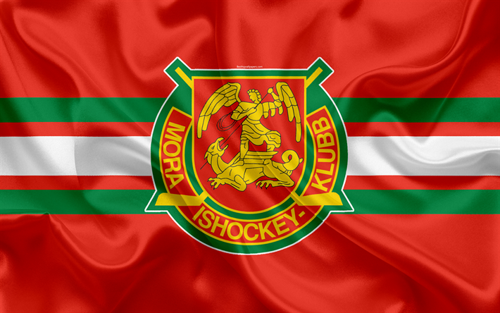 Mora IK, Swedish hockey club, 4k, emblem, logo, Swedish Hockey League, SHL, hockey, Mora, Sweden