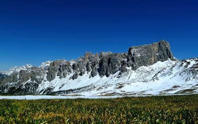 Giau Pass, 4k, vuoret, kallioita, italian maamerkkej&#228;, Belluno, Italia