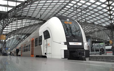 Siemens Desiro HC, 4k, 2017, trains, railway station, Siemens RRX, electric train