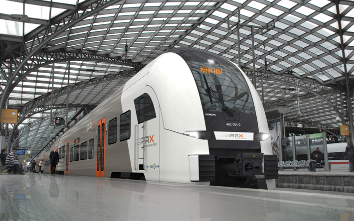 Siemensin Desiro HC, 4k, 2017, junat, rautatieasema, Siemens RRX, s&#228;hk&#246;-juna