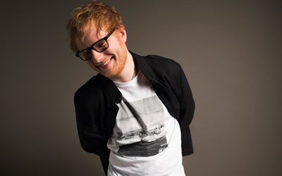 Ed Sheeran, 4k, Brittisk s&#229;ngerska, musiker, portr&#228;tt, leende, Edward Christopher Sheeran