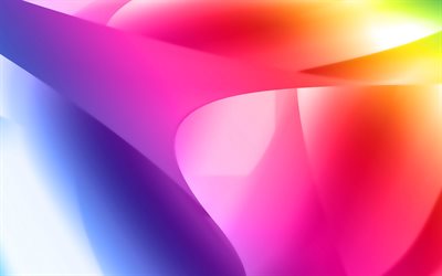 colorful waves, curves, creative, abstract waves, art