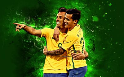 Jonas, Philippe Coutinho, kimmiş, Brezilya Milli Takımı, fan sanat, Coutinho, futbol, neon ışıkları, futbol yıldızları, Brezilya futbol takımı