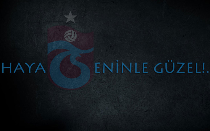 Trabzonspor FC, Hayat Seninle Guzel, fan art, Super Lig, Turkish football club, logo, football, soccer, Trabzon, Turkey