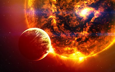 Jorden, solen, stj&#228;rnor, solar system, rymdskepp, planeter, galaxy, sci-fi