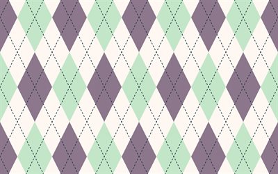 レトロrhombuses質感, 紫-緑色のレトロな背景, レトロrhombuses背景, 幾何学的な質感