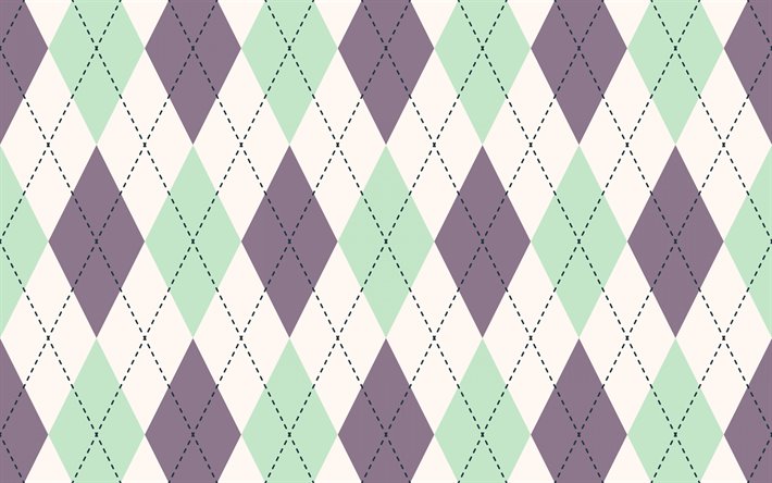 retro rhombuses rakenne, violetti-vihre&#228; retro tausta, retro rhombuses tausta, geometrinen rakenne