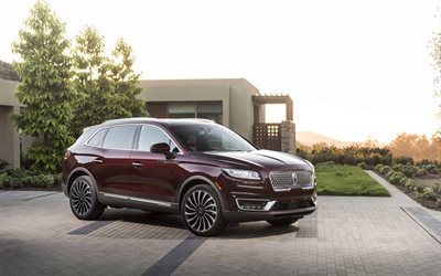 2019, Lincoln Nautilus Black Label, exterior, front view, luxury crossover, new burgundy Nautilus, american cars, Lincoln