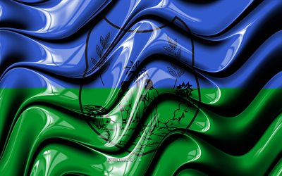 Sao Mateus Lippu, 4k, Kaupungeissa Brasiliassa, Etel&#228;-Amerikassa, Lippu Sao Mateus, 3D art, Sao Mateus, Brasilian kaupungeissa, Sao Mateus 3D flag, Brasilia