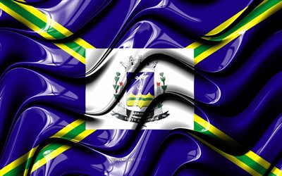 Varginha Lippu, 4k, Kaupungeissa Brasiliassa, Etel&#228;-Amerikassa, Lipun Varginha, 3D art, Varginha, Brasilian kaupungeissa, Varginha 3D flag, Brasilia