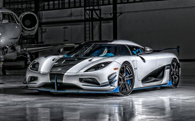 4k, Koenigsegg Agera RS1, 2019, hypercar, front view, white sports coupe, supercar, tuning Agera, white Agera RS1, Koenigsegg