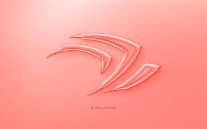 Nvidia Claw 3D logo, Red background, Red Nvidia Claw jelly logo, Nvidia Claw emblem, Nvidia, creative 3D art, NVIDIA GeForce Claw