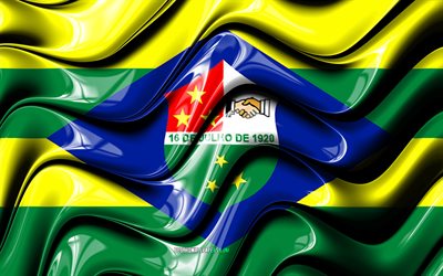 Trindade Bandera, 4k, las Ciudades de Brasil, Am&#233;rica del Sur, Bandera de Trindade, arte 3D, Trindade, ciudades de brasil, Trindade 3D de la bandera de Brasil