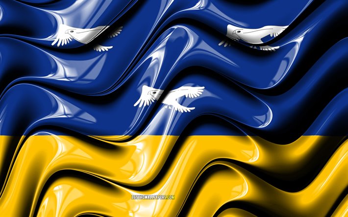 Arapongas Flag, 4k, Cities of Brazil, South America, Flag of Arapongas, 3D art, Arapongas, Brazilian cities, Arapongas 3D flag, Brazil