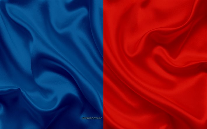 Narbona Bandera, 4k, seda textura, bandera de seda, ciudad francesa, Narbonne, Francia, Europa, la Bandera de Narbonne, las banderas de las ciudades francesas