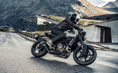 Husqvarna Vitpilen 701, 2018, 4k, nya motorcyklar, coola cykel, berg, Husqvarna