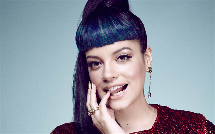 Lily Allen, 2017, british singer, beauty, brunette, portrait