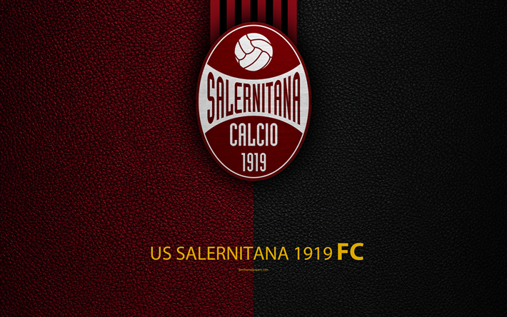 Download Wallpapers Salernitana 1919 Fc 4k Italian Football Club Logo Salerno Campania Italy Serie B Leather Texture Football Italian Football Championships For Desktop Free Pictures For Desktop Free