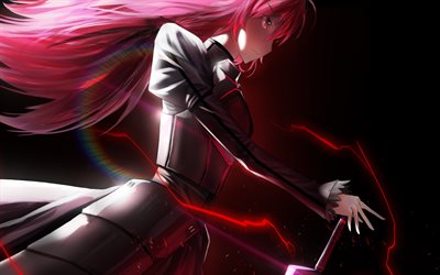 Saber, pink hair, sword, Fate Grand Order, artwork, manga, Fate Series, TYPE-MOON
