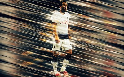 Harry Kane, 4k, creative art, blades style, Tottenham Hotspur, English footballer, striker, Premier League, England, white background, lines art, football