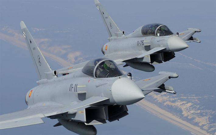 Eurofighter Typhoon, Spanish Air Force, European fighters, military aircraft