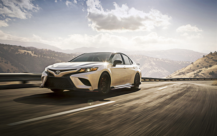 2020, toyota camry trd, wei&#223;e limousine, camry tuning, neue wei&#223;e camry, limousine, japanische autos, toyota