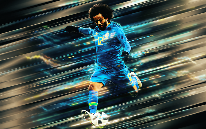 Marcelo, Brezilyalı futbol oyuncusu, defans oyuncusu, Brezilya Milli Futbol Takımı, &#231;izgi sanatı, tarzı bı&#231;aklar, Brezilya, futbolcu, Marcelo Vieira