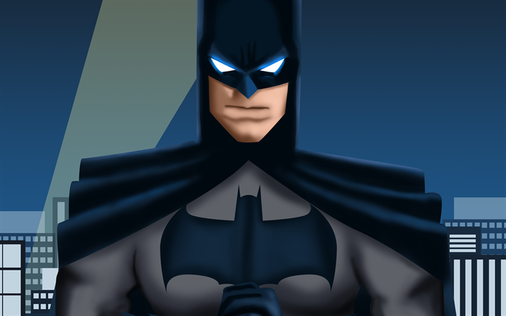 Batman Gotham genom att Gaslight, 3D-konst, 2018 film, superhj&#228;ltar, Batman