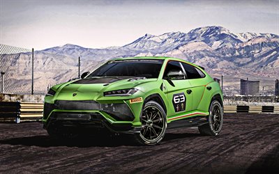 Lamborghini Urus, ST-X Concept, 2018, green sports SUV, new green Urus, tuning, Italian sports cars, Lamborghini
