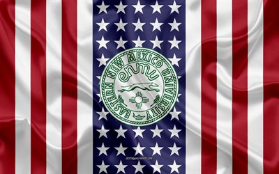 Emblema da Universidade do Novo M&#233;xico Oriental, Bandeira Americana, Logotipo da Universidade do Novo M&#233;xico Oriental, Portales, Novo M&#233;xico, EUA, Universidade do Novo M&#233;xico Oriental