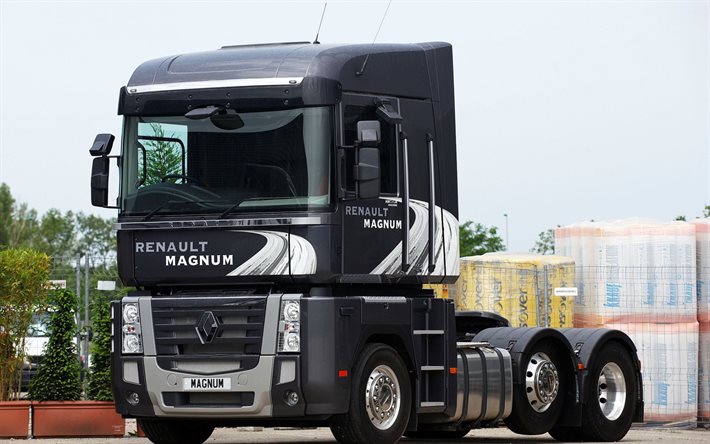 Renault Magnum, vista frontale, camion, Magnum 500, camion francesi, Renault