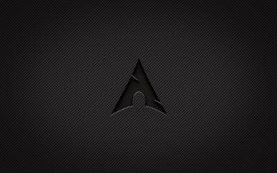 Arch Linux kollogotyp, 4k, grungekonst, kolbakgrund, kreativ, Arch Linux svart logotyp, Linux, Arch Linux logotyp, Arch Linux