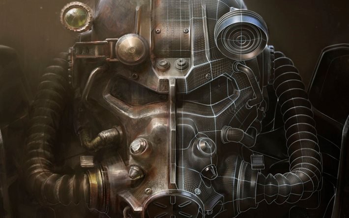 Fallout 4, M&#225;scara, cyborg guerreiro