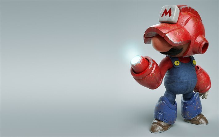 Mega Mario, art, 3d