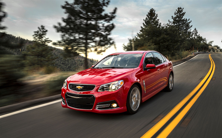 Chevrolet SS, road, 2018 cars, Chevy SS, motion blur, Chevrolet
